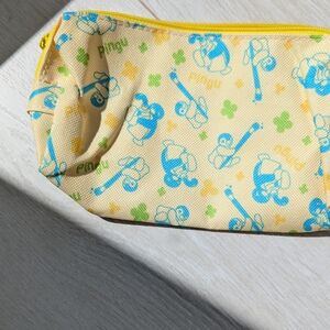 Pingu Pinga Yellow Bag Pouch Cosmetic Bag /Pencil Case
